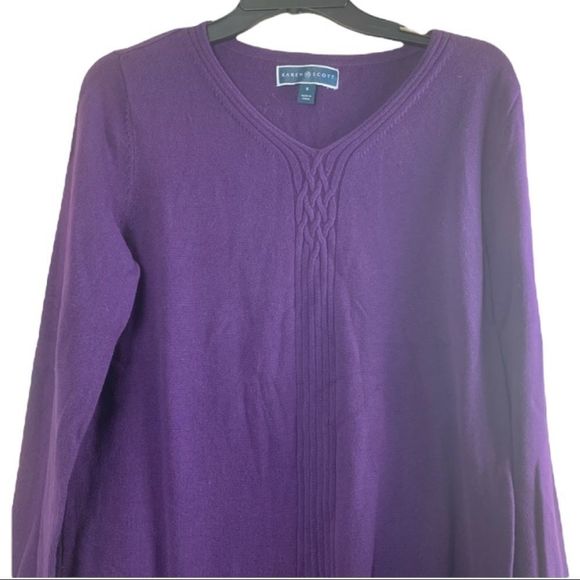 Karen Scott Sz S Sweater Purple Dynasty NWT - Picture 5 of 7